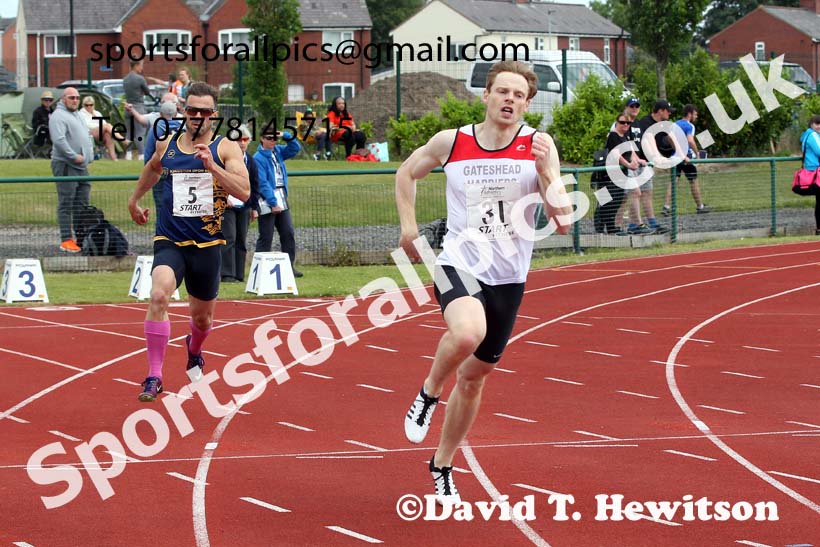 Senior mens 400 metres, 2021 Northern Senior and Under-20s Champs., Leigh. Photo: David T. Hewitson/Sports for All Pics